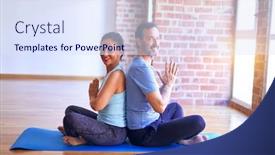  Presentation with prayer - Amazing PPT layouts having middle-age-beautiful-sporty-couple backdrop and a sky blue colored foreground