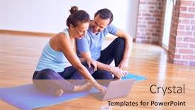  Presentation with middle adolescent - Beautiful PPT layouts featuring middle-age-beautiful-sporty-couple backdrop and a lemonade colored foreground