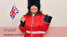  Presentation with traditional kingdom - Amazing presentation design having middle-age-beautiful-wales-guard backdrop and a red colored foreground