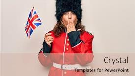  Presentation with traditional kingdom - Beautiful PPT theme featuring middle-age-beautiful-wales-guard backdrop and a coral colored foreground