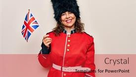  Presentation with traditional kingdom - Slide set enhanced with middle-age-beautiful-wales-guard background and a red colored foreground