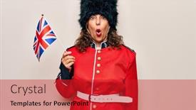  Presentation with traditional kingdom - Slide deck featuring middle-age-beautiful-wales-guard background and a crimson colored foreground