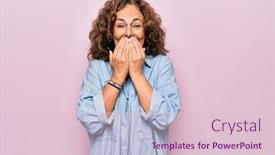  Presentation with scandal - Colorful presentation theme enhanced with middle-age-beautiful-woman-wearing backdrop and a lemonade colored foreground
