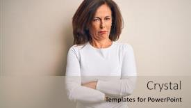  Presentation with negative - Audience pleasing presentation consisting of middle-age-beautiful-woman-wearing backdrop and a mint green colored foreground