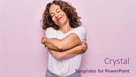  Presentation with self care - Beautiful presentation theme featuring middle-age-beautiful-woman-wearing backdrop and a lemonade colored foreground