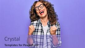  Presentation with arabian woman wearing hijab muslim - Slides enhanced with middle-age-beautiful-woman-wearing background and a light blue colored foreground