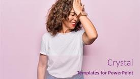  Presentation with memory - Presentation theme consisting of middle-age-beautiful-woman-wearing background and a lemonade colored foreground