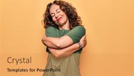  Presentation with self love - Audience pleasing slides consisting of middle-age-beautiful-woman-wearing backdrop and a yellow colored foreground