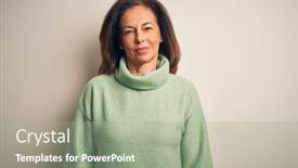  Presentation with simple - Amazing presentation having middle-age-beautiful-woman-wearing backdrop and a mint green colored foreground