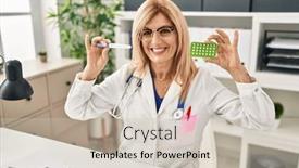  Presentation with pregnancy - Slide deck consisting of middle-age-blonde-doctor-woman background and a soft green colored foreground