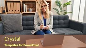  Presentation with psychology - Theme having middle-age-blonde-woman-psychologist background and a violet colored foreground