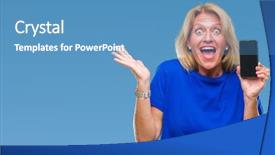  Presentation with weight loss woman showing - Slides consisting of middle age blonde woman showing background and a  colored foreground