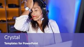  Presentation with memory - Theme featuring middle-age-brunette-woman-playing background and a teal colored foreground