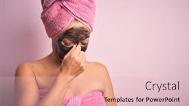  Presentation with pink beauty - Cool new theme with middle-age-brunette-woman-wearing backdrop and a lemonade colored foreground