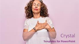  Presentation with princess - Slides featuring middle-age-brunette-woman-wearing background and a lemonade colored foreground