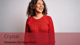  Presentation with wearing a surgical face mask - Theme featuring middle-age-brunette-woman-wearing background and a crimson colored foreground