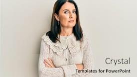  Presentation with simple nature - Theme enhanced with middle-age-brunette-woman-wearing background and a lemonade colored foreground