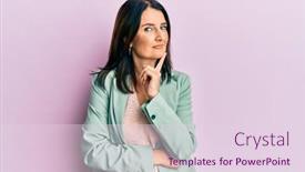  Presentation with question - Cool new theme with middle-age-brunette-woman-wearing backdrop and a lemonade colored foreground