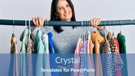  Presentation with personal - Cool new theme with middle-age-brunette-woman-working backdrop and a ocean colored foreground