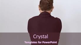  Presentation with self care - PPT theme with middle-age-business-man background and a tawny brown colored foreground