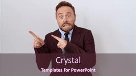  Presentation with beard - Presentation design enhanced with middle-age-business-man background and a  colored foreground