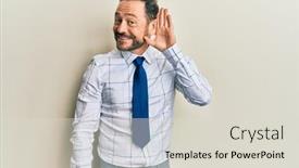  Presentation with hearing - Beautiful slides featuring middle-age-businessman-wearing-business backdrop and a lemonade colored foreground