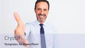  Presentation with elegant - Slides with middle-age-businessman-wearing-elegant background and a light blue colored foreground