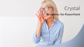  Presentation with elegant - Amazing slide deck having middle-age-businesswoman-wearing-elegant backdrop and a lemonade colored foreground