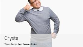  Presentation with bussines - Beautiful slide set featuring middle age bussines arab man wearing glasses over isolated background smiling doing phone gesture with hand and fingers like talking on the telephone communicating concepts backdrop and a white colored foreground