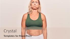  Presentation with puffing - Beautiful PPT layouts featuring middle-age-caucasian-blonde-woman backdrop and a lemonade colored foreground