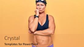  Presentation with depression - Presentation consisting of middle-age-caucasian-blonde-woman background and a yellow colored foreground