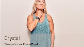  Presentation with sore throat - Theme enhanced with middle-age-caucasian-blonde-woman background and a lemonade colored foreground