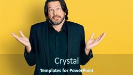  Presentation with idea - Beautiful PPT layouts featuring middle-age-caucasian-man-wearing backdrop and a navy blue colored foreground