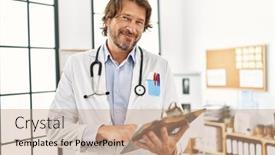  Presentation with diagnosis - Theme featuring middle-age-caucasian-man-wearing background and a coral colored foreground