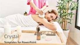  Presentation with thai - Presentation featuring middle-age-caucasian-woman-having background and a lemonade colored foreground