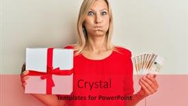  Presentation with south korean - PPT layouts enhanced with middle-age-caucasian-woman-holding background and a red colored foreground