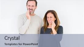  Presentation with loving hearts love heart candy - Slides enhanced with middle age couple in love background and a light blue colored foreground