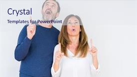  Presentation with love - PPT theme enhanced with middle age couple in love background and a  colored foreground