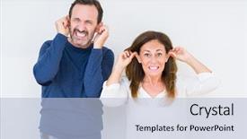  Presentation with loving hearts love heart candy - Colorful slides enhanced with middle age couple in love backdrop and a  colored foreground