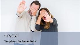  Presentation with love - Theme with middle age couple in love background and a light blue colored foreground