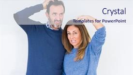  Presentation with love - Colorful slide deck enhanced with middle age couple in love backdrop and a  colored foreground