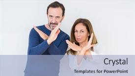  Presentation with negative - Theme having middle age couple in love background and a  colored foreground