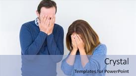  Presentation with love christ christian hands - Cool new slide deck with middle age couple in love backdrop and a light blue colored foreground