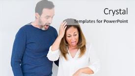  Presentation with love - Cool new theme with middle age couple in love backdrop and a sky blue colored foreground