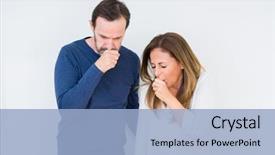  Presentation with love charge - Colorful PPT theme enhanced with middle age couple in love backdrop and a light blue colored foreground