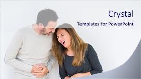  Presentation with stomach disease - Slide deck enhanced with middle age couple in love background and a sky blue colored foreground