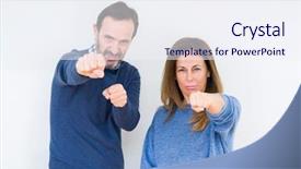  Presentation with power love - PPT theme consisting of middle age couple in love background and a sky blue colored foreground