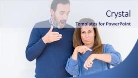  Presentation with love - Beautiful PPT layouts featuring middle age couple in love backdrop and a sky blue colored foreground