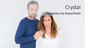  Presentation with loving hearts love heart candy - Audience pleasing presentation theme consisting of depressed and worry for distress backdrop and a sky blue colored foreground