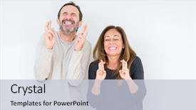  Presentation with faith hope love balance - Colorful slides enhanced with middle age couple in love backdrop and a lemonade colored foreground